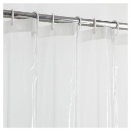 Carnation Home Fashions cortina de plástico para ventana de baño, color  blanco