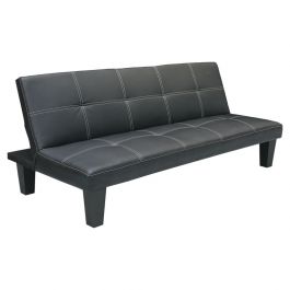 Sofá cama, 166x75x66cm, cuerina, negro | Ferretería EPA