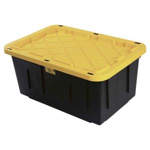 Español Apuesta Editor Caja plástica 102l, uso pesado, 34 x 36 x 70cm, negra/amarilla | Ferretería  EPA