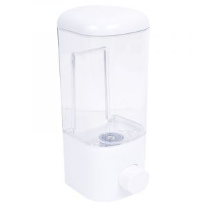 Dispensador jabon sencillo 500 ml color blanco 8x8.5x19.5 cm