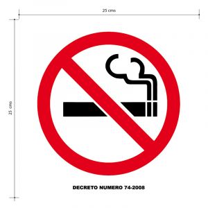 Señal Prohibido Fumar - Resopal