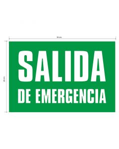 RÓTULO SALIDA DE EMERGENCIA 30 X 20CM