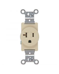 Toma sencillo 20a/125v marfil eagle