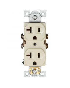 Toma doble 20a/125v marfil eagle