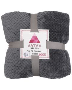 Frazada jacquard Aviva king gris 240 x 220 x 2 cm