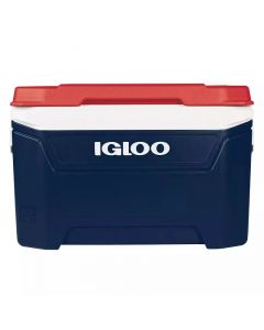 Hielera igloo roller 60qt, rojo con blanco y azul