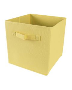 Cubo de tela, 28 x 28 x 28cm, amarillo