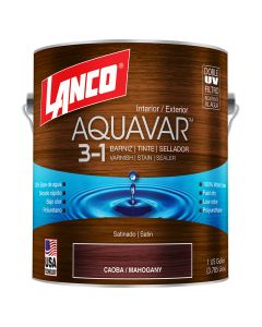 Barniz caoba aquavar 1 galon base agua con poliuretano