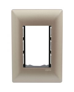 PLACA 3 VENTANAS CHAMPAGNE MATE ALPHA