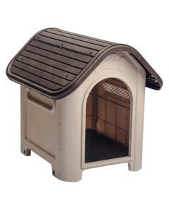 Casa plástica para perros pequeño / mediano beige 66 x 60 x 75 cm