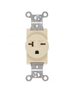 Toma sencillo 20a/250v marfil eagle
