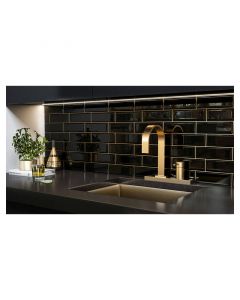 Azulejo cerámico 7 x 21 cm Subway negro 0.93 m2 por caja