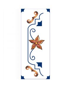 PIEZA AZULEJO BORDE AZUL 07X18 A