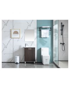 Mueble de baño peru mdf 52x36x82 cm nogal incluye lavamanos y espejo