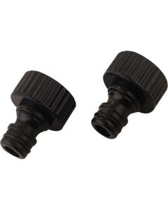 Set 2 adaptadores hembra 3/4" plástico 2 uds conexión rápida