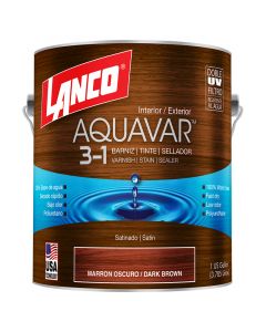 Barniz marron aquavar 1 galón, base agua con poliuretano