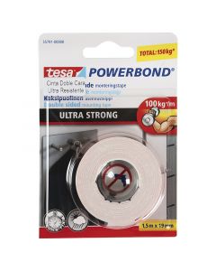 Cinta doble cara extra peso 3/4" 1,5 m blanco