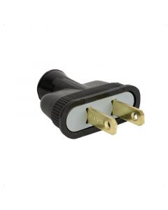 ENCHUFE PLANO 15A 125V NEMA1-15P NEGRO