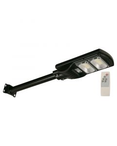 Lámpara led exterior solar calle, negro 1 luz, 100w 3.2v 6500k