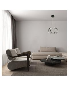 Lámpara colgante moderna negro 1 luz led 24149