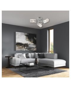Lámpara de techo, 3 luces, e27, diseño manchas