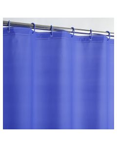 Set cortina de baño peva azul 178x183 cm incluye 12 ganchos plásticos