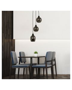 Lampara colgante negro 3l e27 40