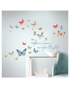 STICKER FRASE CON MARIPOSAS