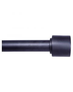 Cortinero claremont acero liso negro 1" 90-165 cm