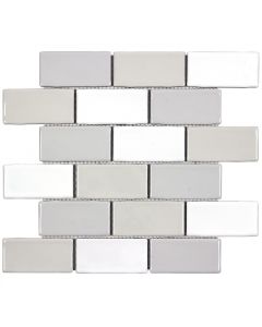 Malla de porcelana gris 5.1 x 10.2 cm