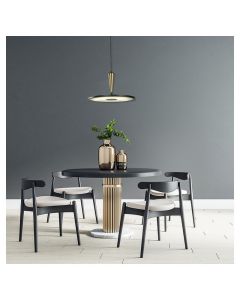 Lámpara colgante moderna dorado 1 luz led 24150