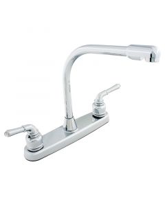 Grifo de cocina 8" cuello alto cromado