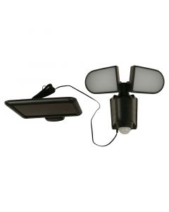Reflector negro solar exterior led 8 W con sensor de movimiento luz fría General Lighting