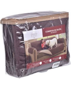 COBERTOR DE SILLON 2 PLAZAS, 179X223CM,  CAFÉ-BEIGE
