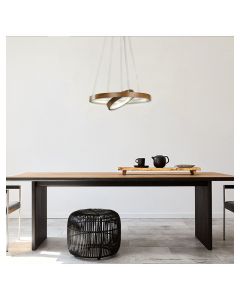 Lámpara colgante moderna madera 1 luz led 24106
