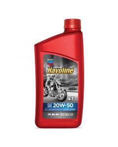 Aceite para motocicleta con motor a gasolina havoline moto 20w50, 1 litro