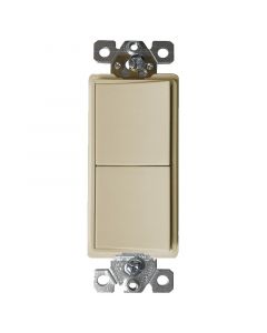 Interruptor doble marfil decorativo
