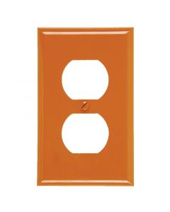 Placa toma doble naranja aguila