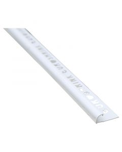 Perfil de aluminio plateado mate 10 mm x 2.5 m