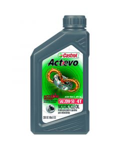 Aceite Castrol, actevo,4t 20w50, 1/4 gálon