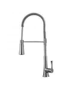 Grifo cocina cuello resorte con resorte zuri cromo pulido monomando