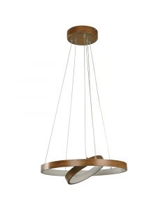 Lámpara colgante moderna madera 1 luz led 24106