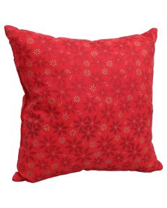 Cojín navideño estampado rojo 45 x 45 cm (agregue 3 al carrito pague 2)