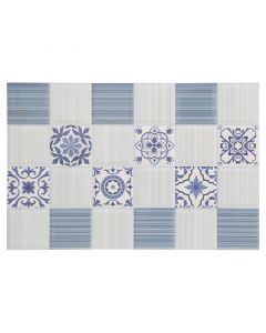 Azulejo 30 x 45 cm relieve textil azul mosaico 0.81 m 2 x caja