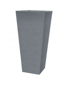 Maceta poliresina 32 x 32 x 71 cm gris