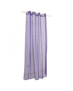 Cortina tergal cuadros morado 137 x 228.5 cm