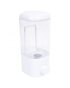 Dispensador jabon sencillo 500 ml color blanco 8x8.5x19.5 cm