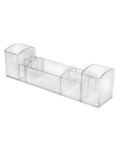 Centro de tocador plástico transparente rectangular