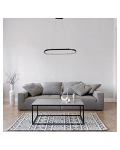 Lámpara de techo moderna negro 1 luz led 24091
