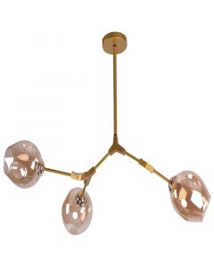 LÁMPARA TECHO DORADO, 3L E27 40W